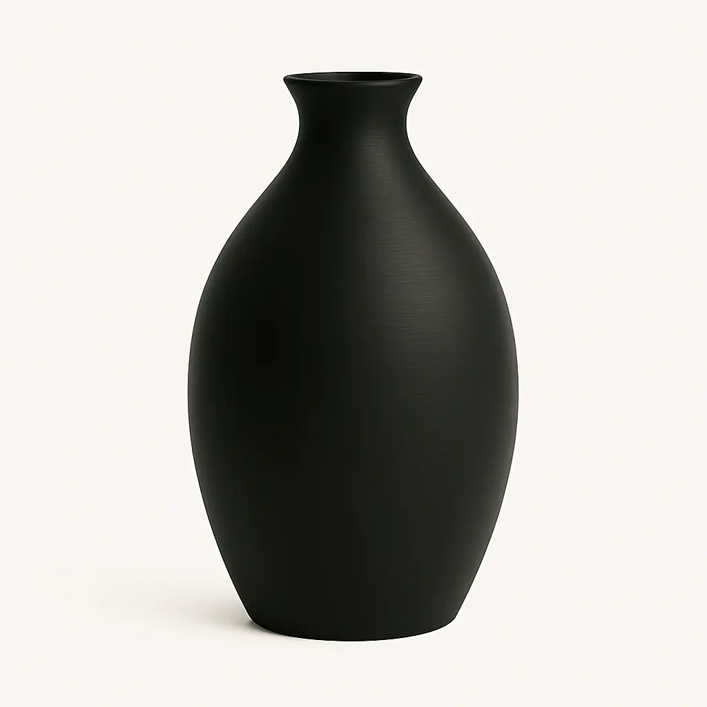 [DCO-VSO001-VE-PTO-M] Vaso Origem (Preto, 18 cm [M])